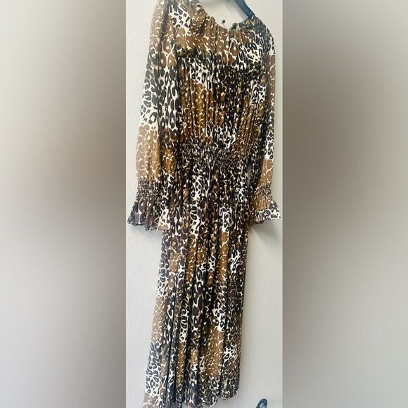 Victor Alfaro Collective Animal Print Midi Dress Women’s Size XS - Picture 4 of 7